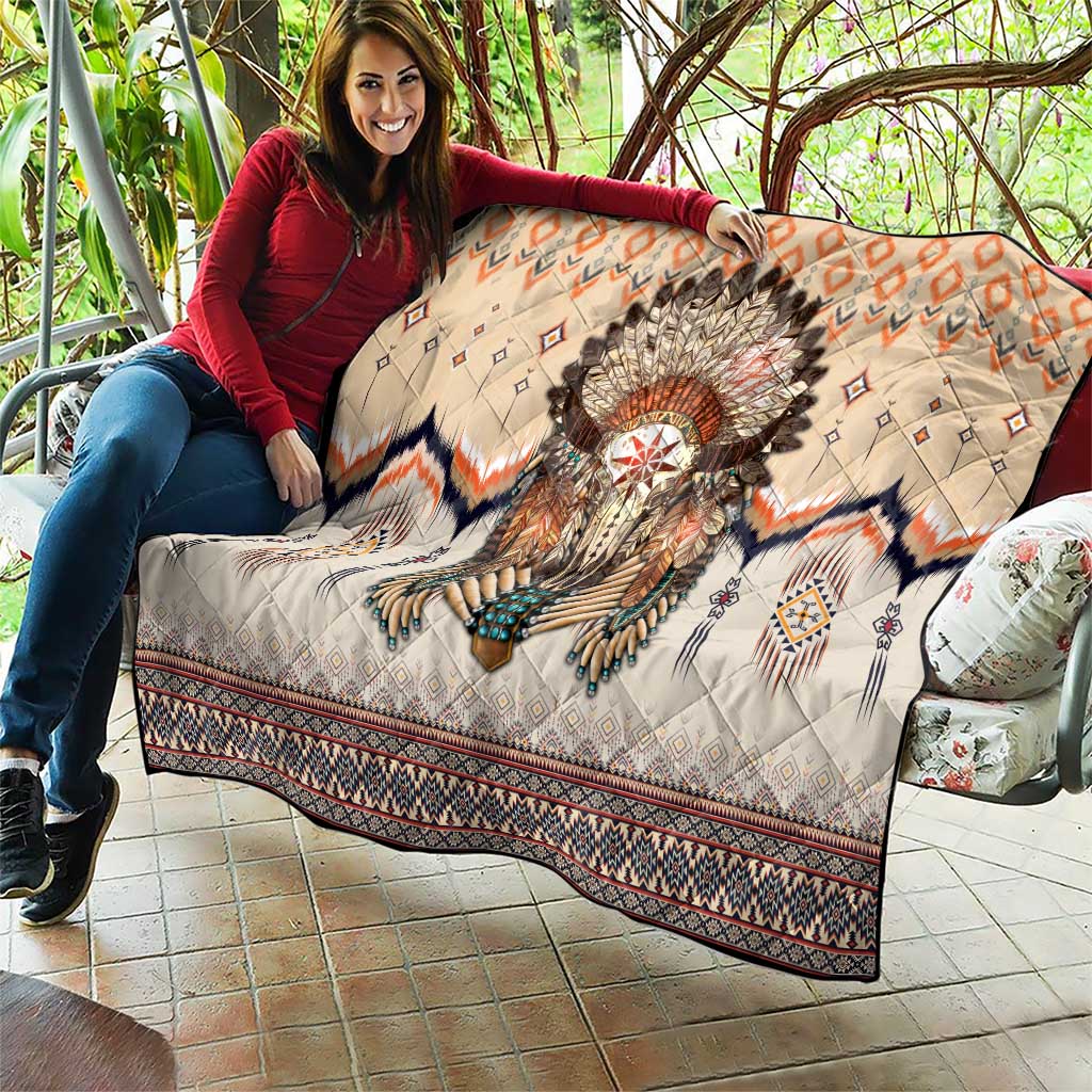 Native American Quilt Buffalo Skull - Wonder Print Shop