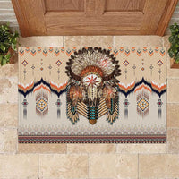 Native American Rubber Doormat Buffalo Skull - Wonder Print Shop