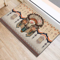 Native American Rubber Doormat Buffalo Skull - Wonder Print Shop