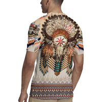 Native American Rugby Jersey Buffalo Skull - Wonder Print Shop