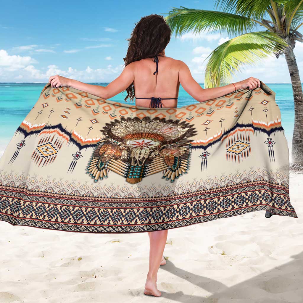 Native American Sarong Buffalo Skull - Wonder Print Shop