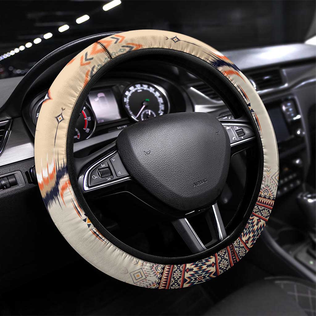 Native American Steering Wheel Cover Buffalo Skull - Wonder Print Shop