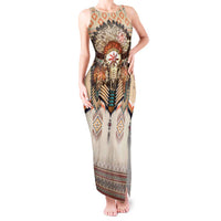 Native American Tank Maxi Dress Buffalo Skull - Wonder Print Shop