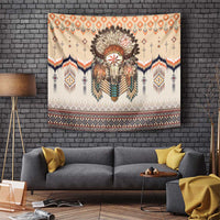 Native American Tapestry Buffalo Skull - Wonder Print Shop