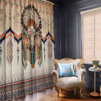 Native American Window Curtain Buffalo Skull - Wonder Print Shop