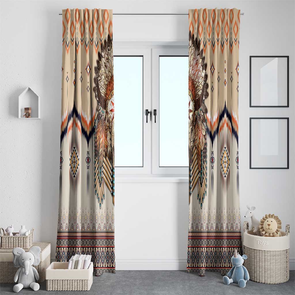 Native American Window Curtain Buffalo Skull - Wonder Print Shop