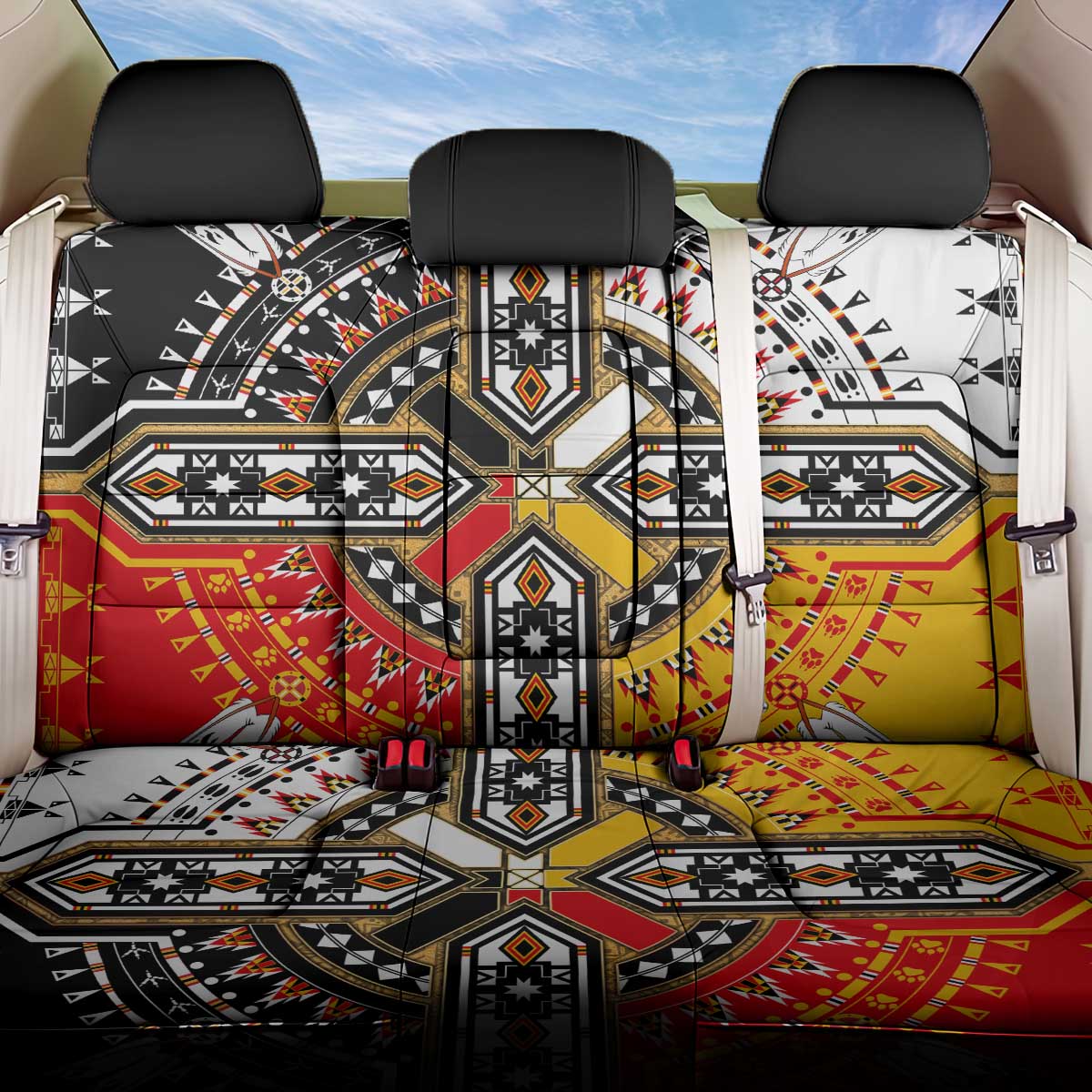 Four Directions Native American Back Car Seat Cover - Wonder Print Shop