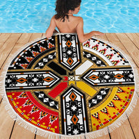 Four Directions Native American Beach Blanket - Wonder Print Shop