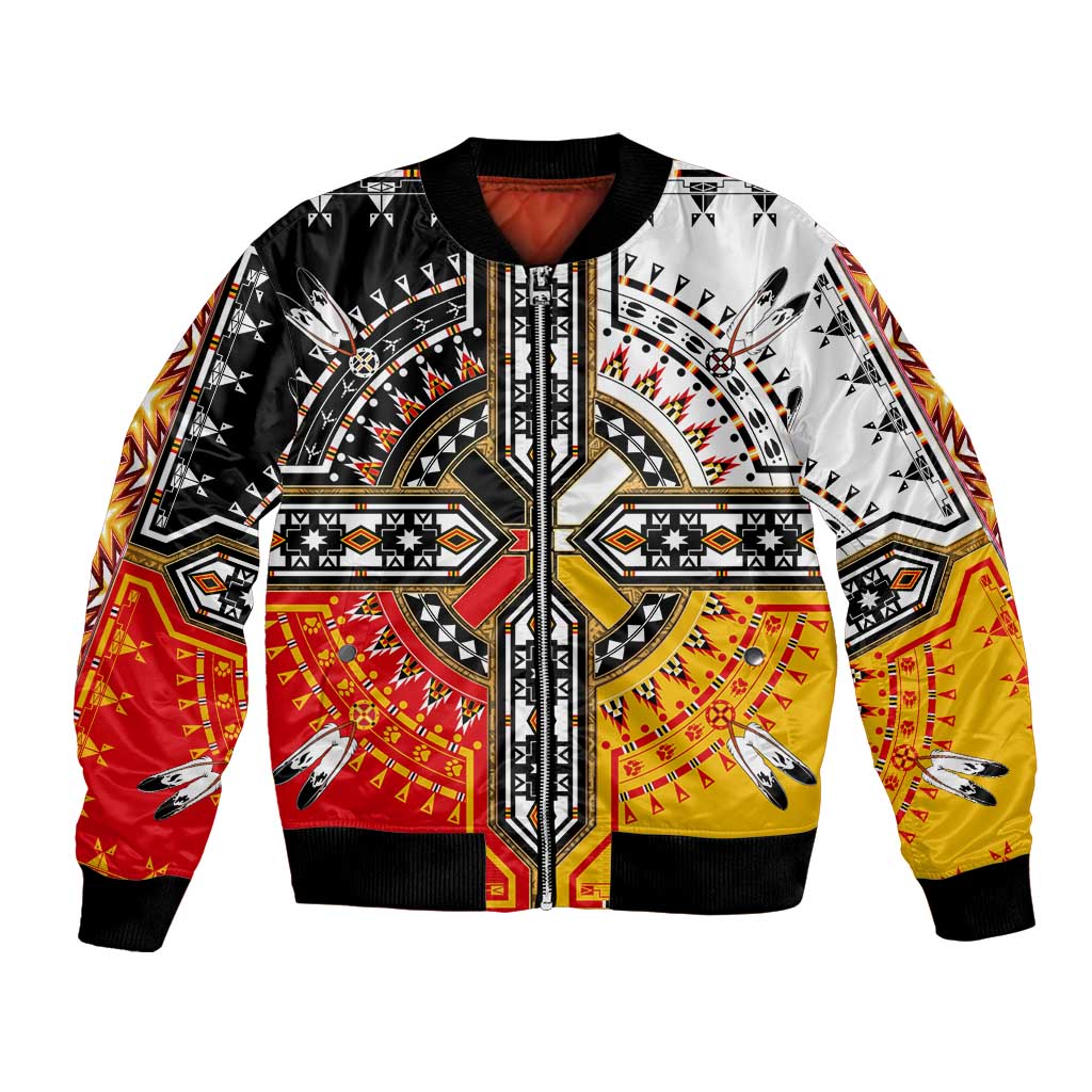 Four Directions Native American Bomber Jacket - Wonder Print Shop