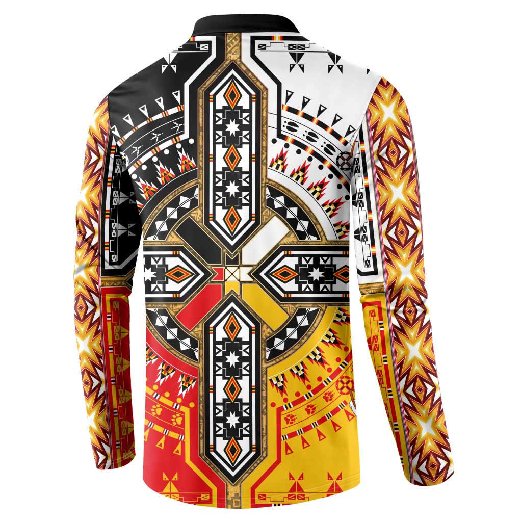 Four Directions Native American Button Sweatshirt - Wonder Print Shop