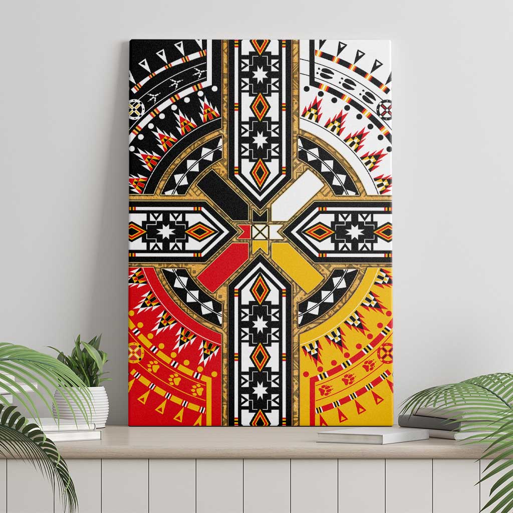 Four Directions Native American Canvas Wall Art - Wonder Print Shop