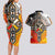 Four Directions Native American Couples Matching Long Sleeve Bodycon Dress and Hawaiian Shirt - Wonder Print Shop