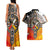 Four Directions Native American Couples Matching Tank Maxi Dress and Hawaiian Shirt - Wonder Print Shop