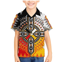 Four Directions Native American Family Matching Mermaid Dress and Hawaiian Shirt - Wonder Print Shop