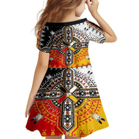 Four Directions Native American Family Matching Off Shoulder Maxi Dress and Hawaiian Shirt - Wonder Print Shop