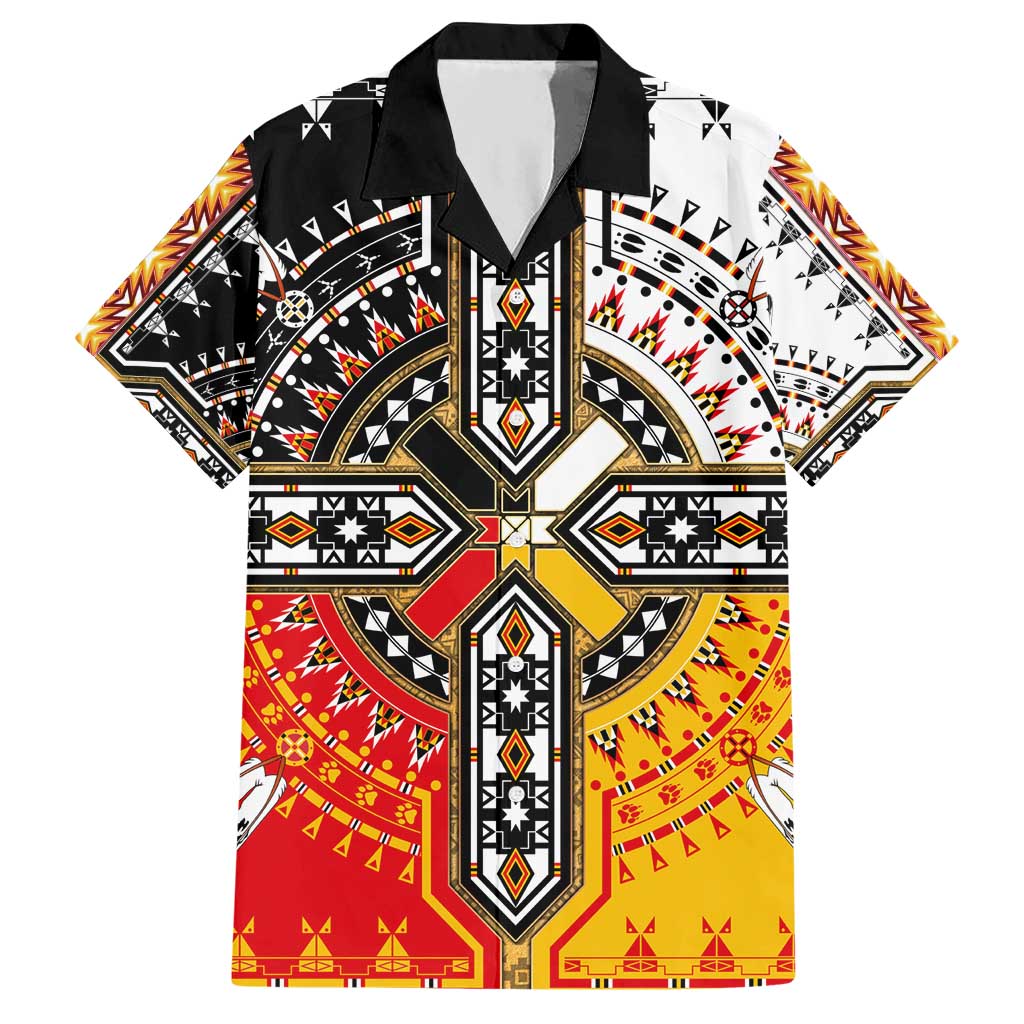Four Directions Native American Hawaiian Shirt - Wonder Print Shop