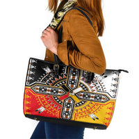 Four Directions Native American Leather Tote Bag - Wonder Print Shop