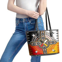 Four Directions Native American Leather Tote Bag - Wonder Print Shop