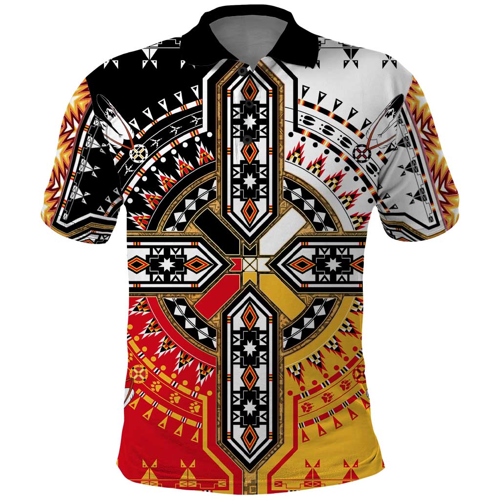 Four Directions Native American Polo Shirt - Wonder Print Shop