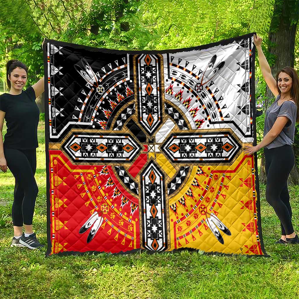 Four Directions Native American Quilt - Wonder Print Shop