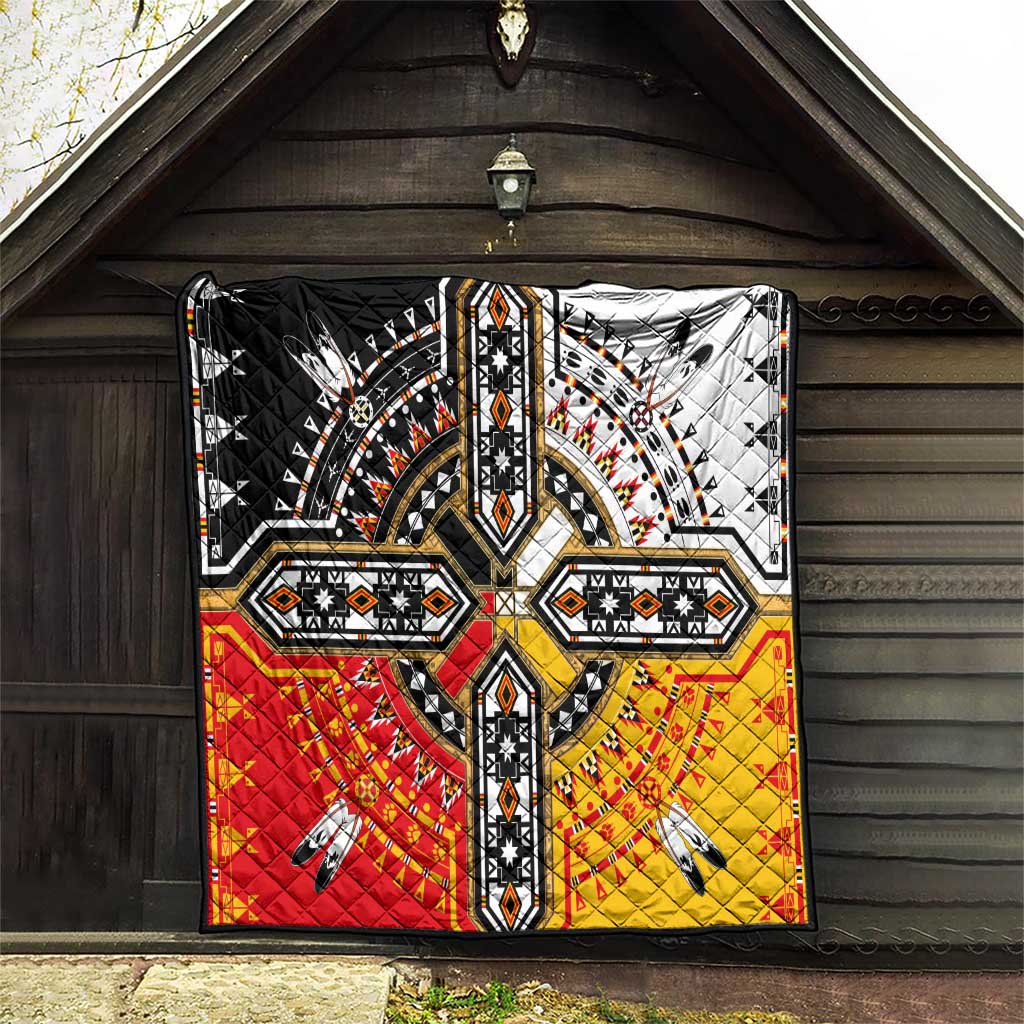 Four Directions Native American Quilt - Wonder Print Shop