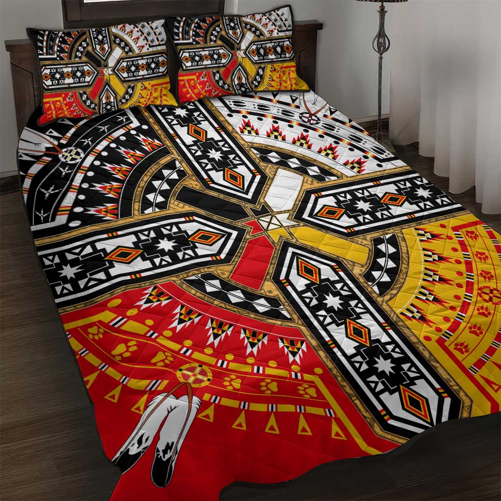 Four Directions Native American Quilt Bed Set - Wonder Print Shop
