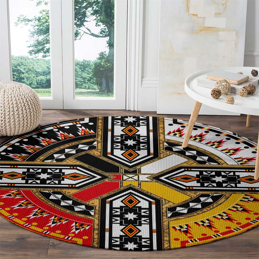 Four Directions Native American Round Carpet