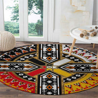 Four Directions Native American Round Carpet