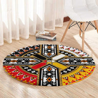 Four Directions Native American Round Carpet