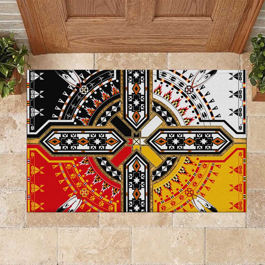 Four Directions Native American Rubber Doormat - Wonder Print Shop