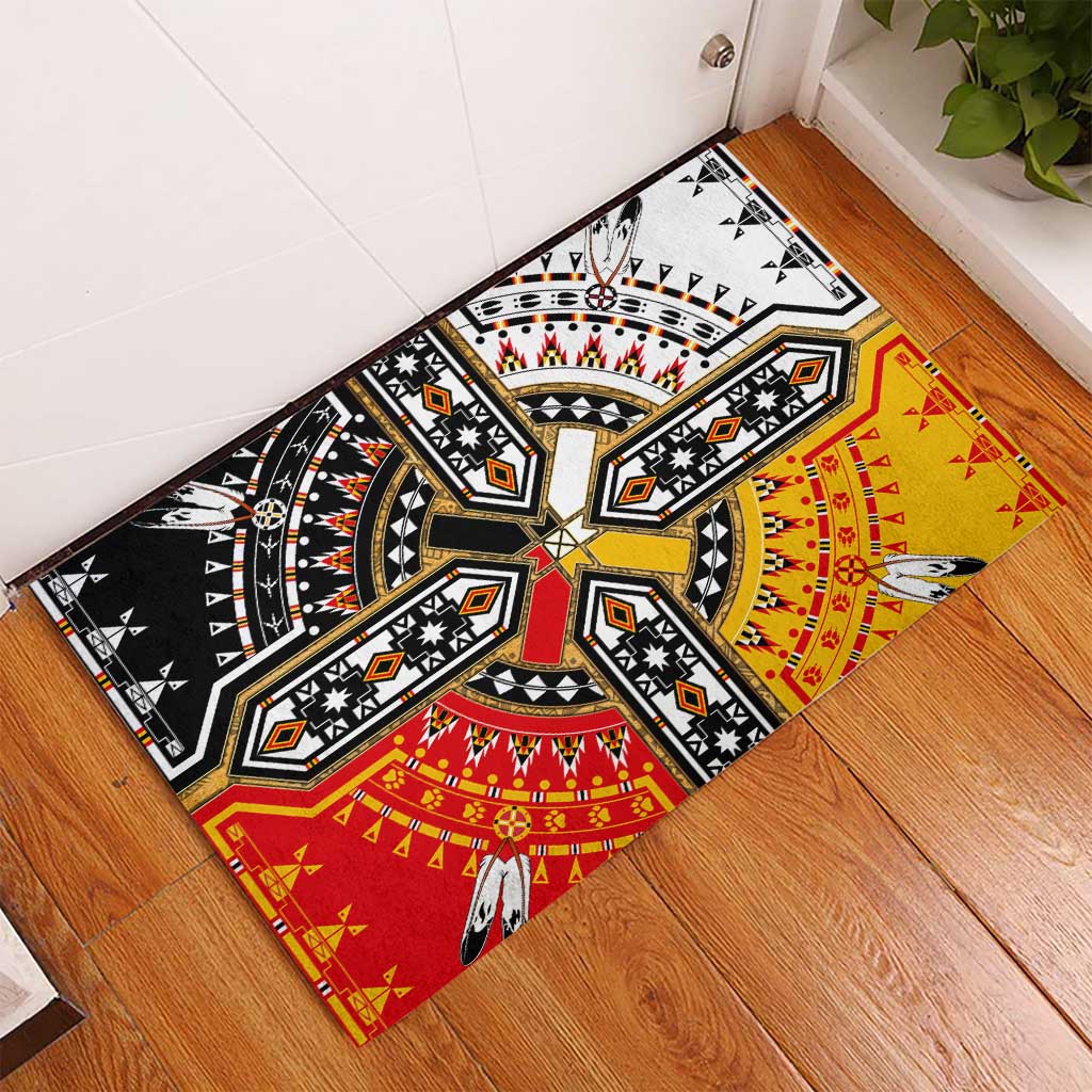 Four Directions Native American Rubber Doormat - Wonder Print Shop