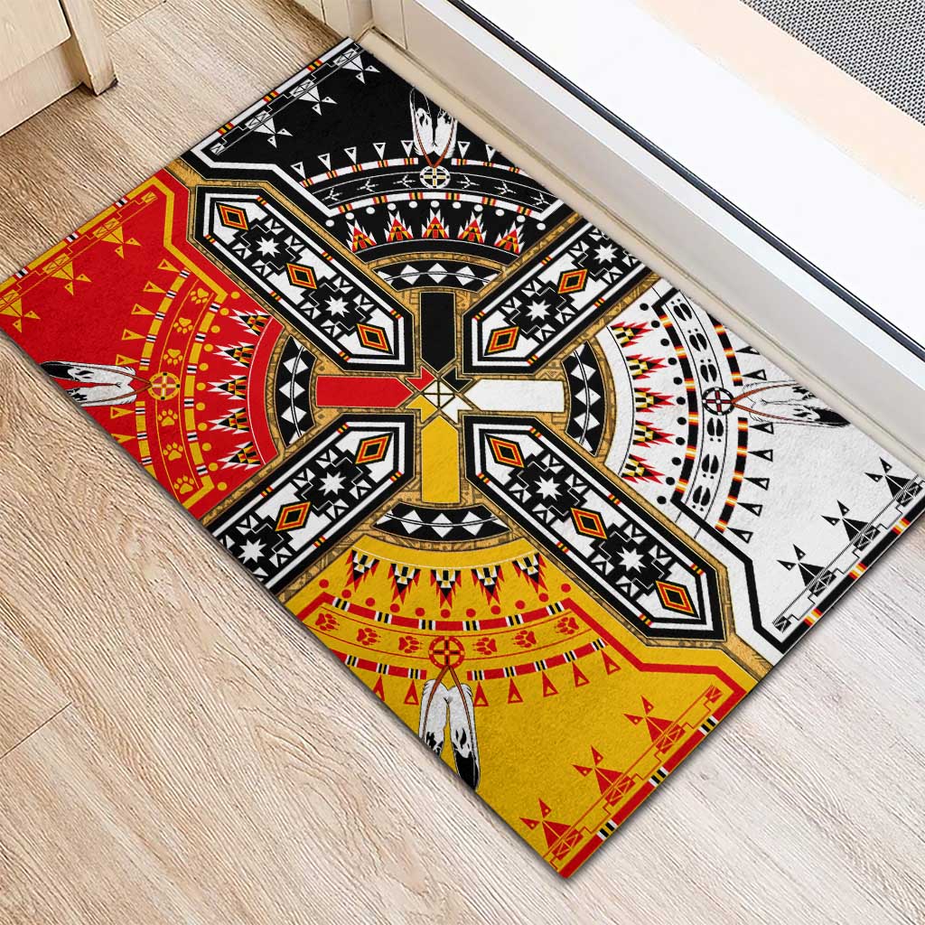 Four Directions Native American Rubber Doormat - Wonder Print Shop