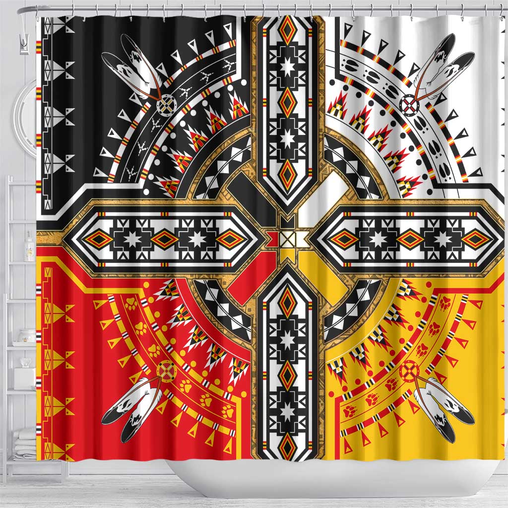 Four Directions Native American Shower Curtain