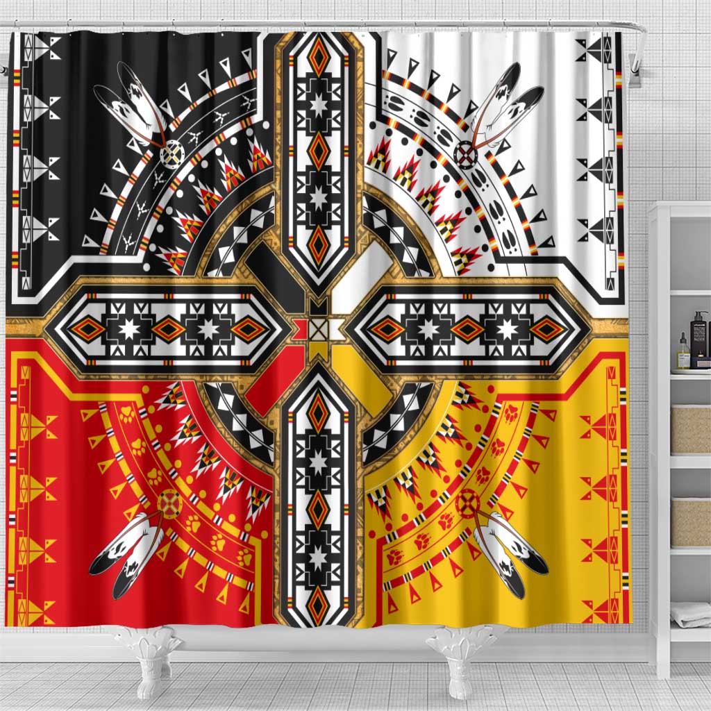 Four Directions Native American Shower Curtain