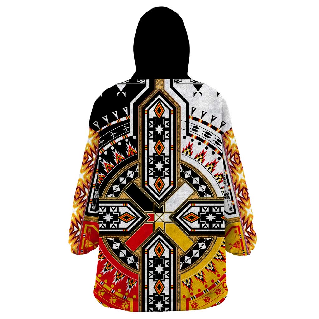 Four Directions Native American Wearable Blanket Hoodie - Wonder Print Shop
