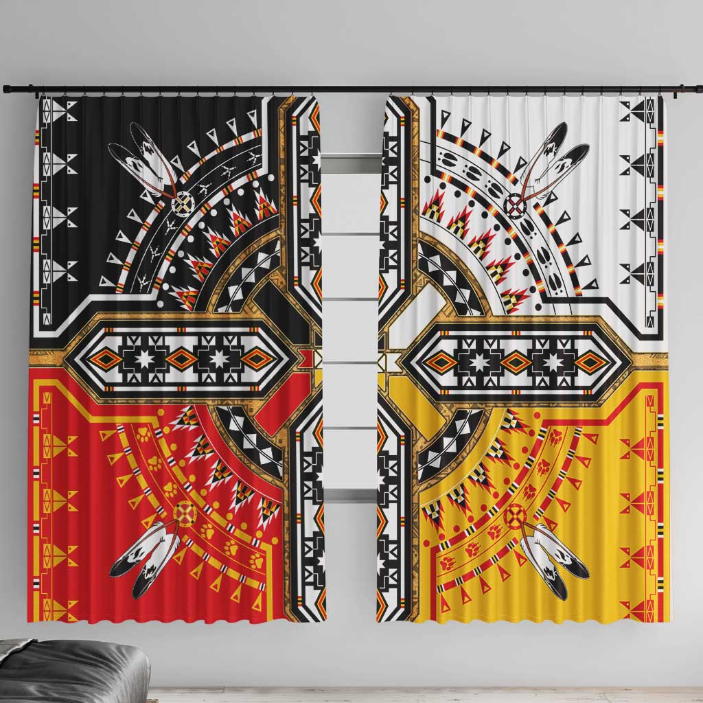 Four Directions Native American Window Curtain - Wonder Print Shop
