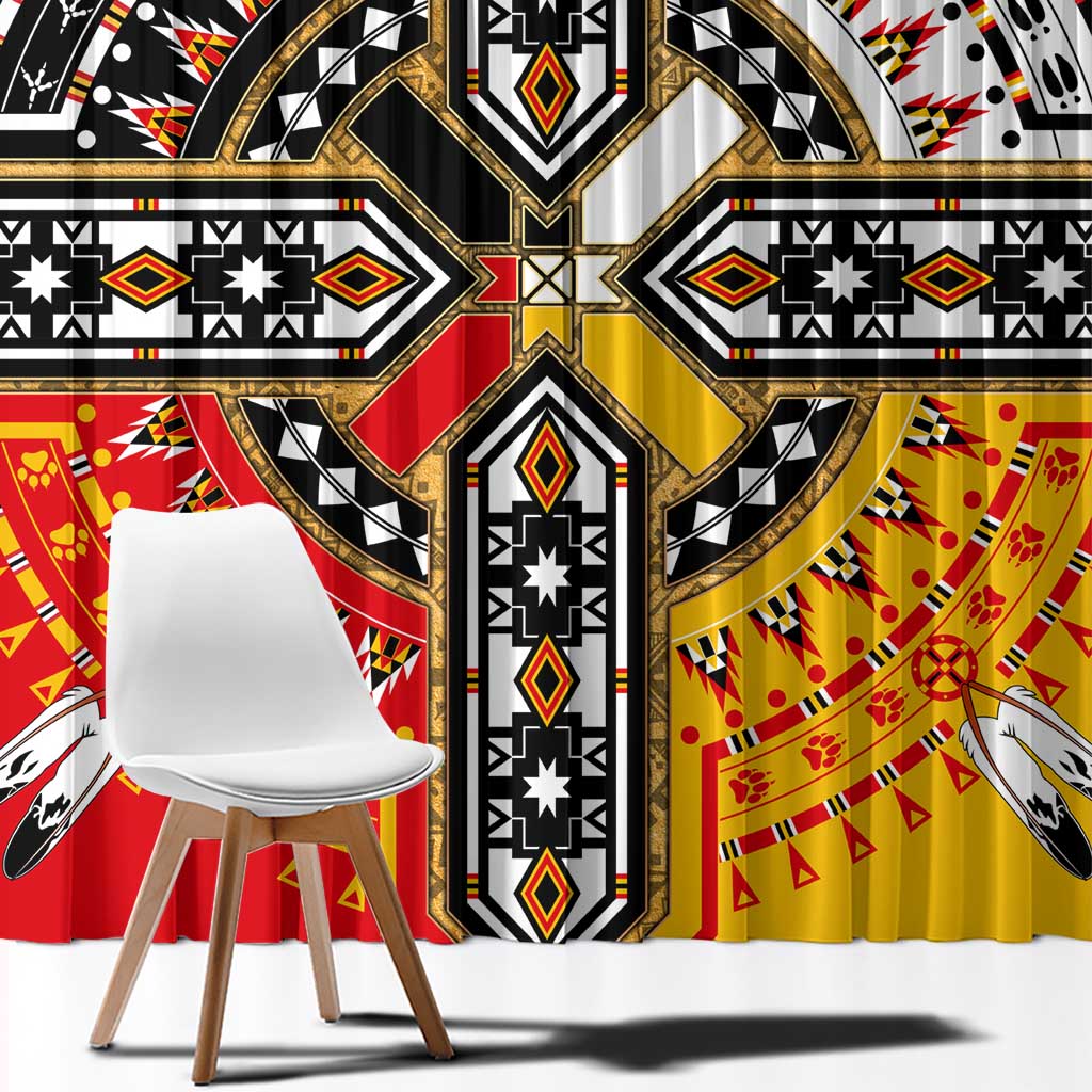 Four Directions Native American Window Curtain - Wonder Print Shop