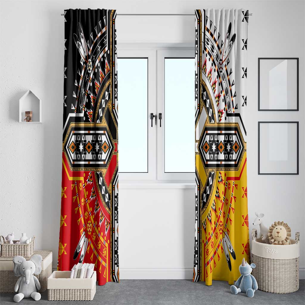 Four Directions Native American Window Curtain - Wonder Print Shop