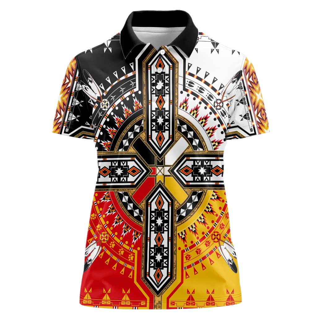 Four Directions Native American Women Polo Shirt - Wonder Print Shop