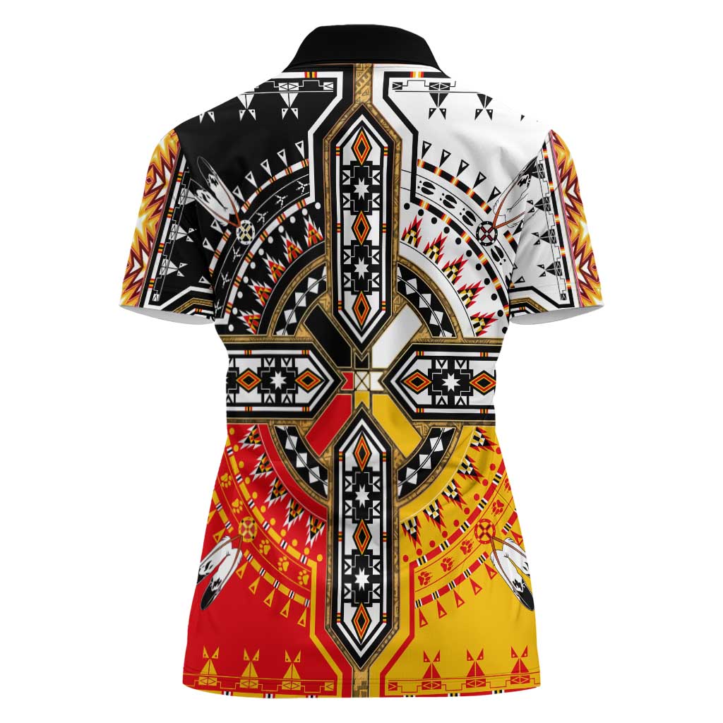 Four Directions Native American Women Polo Shirt - Wonder Print Shop