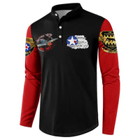 Red Tails Tuskegee Airmen Button Sweatshirt Soaring to Shape History - Fighter Plane Patriotic Tribute - Wonder Print Shop
