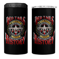 Red Tails Tuskegee Airmen 4 in 1 Can Cooler Tumbler Soaring to Shape History - Fighter Plane Patriotic Tribute - Wonder Print Shop
