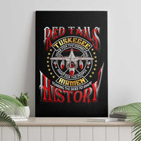 Red Tails Tuskegee Airmen Canvas Wall Art Soaring to Shape History - Fighter Plane Patriotic Tribute - Wonder Print Shop