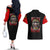 Red Tails Tuskegee Airmen Couples Matching Off The Shoulder Long Sleeve Dress and Hawaiian Shirt Soaring to Shape History - Fighter Plane Patriotic Tribute - Wonder Print Shop