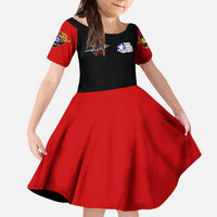Red Tails Tuskegee Airmen Family Matching Off The Shoulder Long Sleeve Dress and Hawaiian Shirt Soaring to Shape History - Fighter Plane Patriotic Tribute - Wonder Print Shop