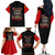 Red Tails Tuskegee Airmen Family Matching Off The Shoulder Long Sleeve Dress and Hawaiian Shirt Soaring to Shape History - Fighter Plane Patriotic Tribute - Wonder Print Shop