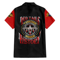 Red Tails Tuskegee Airmen Family Matching Off The Shoulder Long Sleeve Dress and Hawaiian Shirt Soaring to Shape History - Fighter Plane Patriotic Tribute - Wonder Print Shop