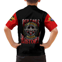 Red Tails Tuskegee Airmen Family Matching Off Shoulder Maxi Dress and Hawaiian Shirt Soaring to Shape History - Fighter Plane Patriotic Tribute - Wonder Print Shop