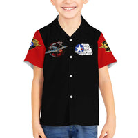 Red Tails Tuskegee Airmen Family Matching Off Shoulder Maxi Dress and Hawaiian Shirt Soaring to Shape History - Fighter Plane Patriotic Tribute - Wonder Print Shop