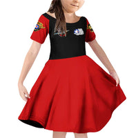 Red Tails Tuskegee Airmen Family Matching Off Shoulder Short Dress and Hawaiian Shirt Soaring to Shape History - Fighter Plane Patriotic Tribute - Wonder Print Shop